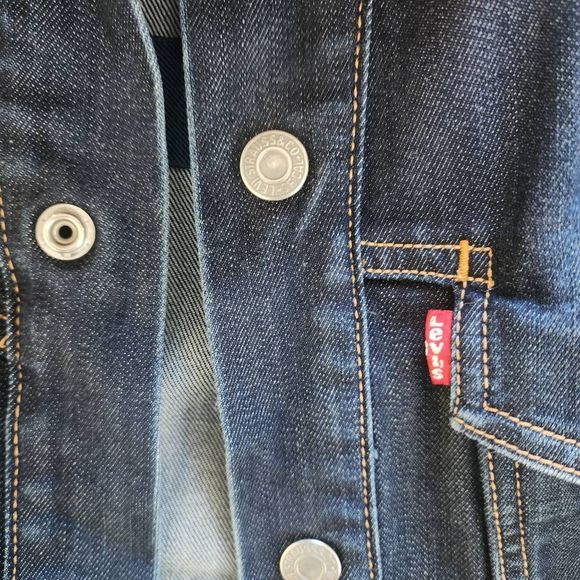 Levi's Commuter Denim Moto Cycling Biking Trucker Jacket Men's Size Small  - Picture 6 of 10